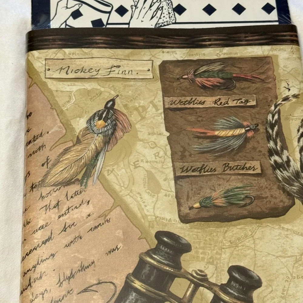 Vintage Expressions Fly Fishing Trout Wallpaper Border SB10107B 5 Rolls NOS